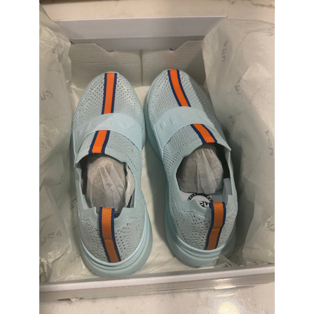 APL TechLoom Bliss Sneakers - Gulf Blue / Orange Racer - Size 7 / EUR 37 NEW - Picture 8 of 8